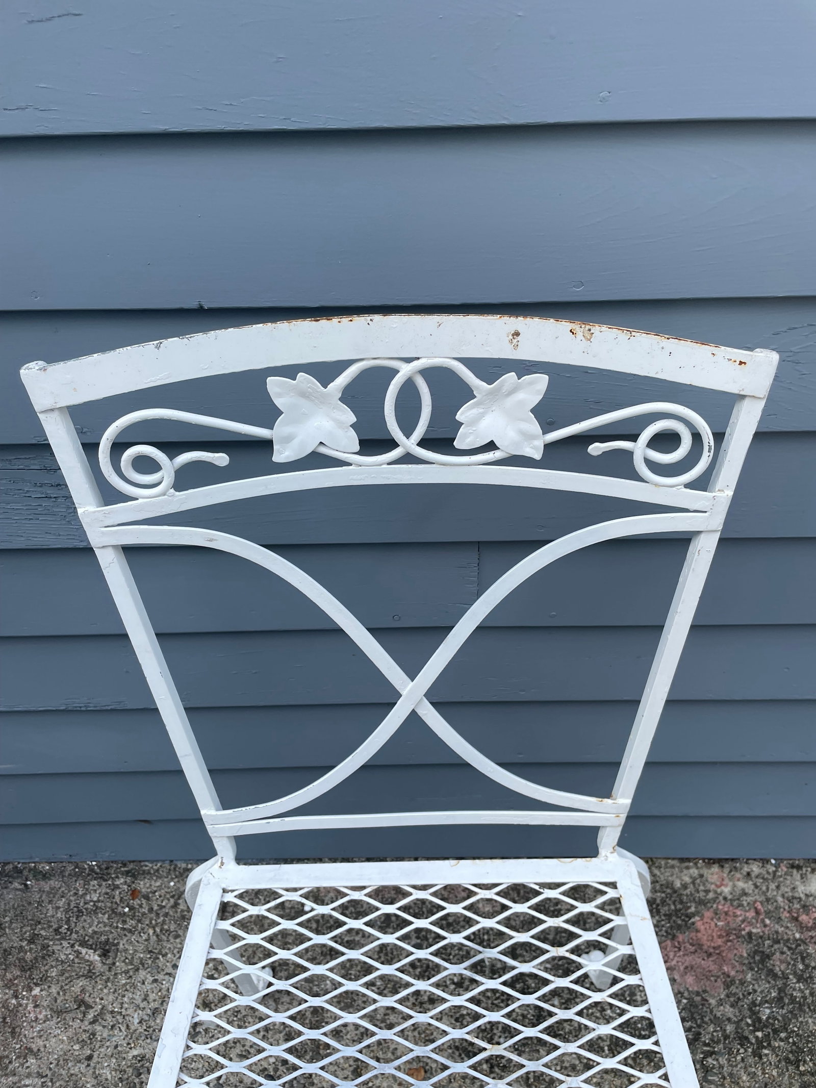 Vintage Salterini Maple Leaf Mount Vernon Wrought Iron Dining Chair - 5