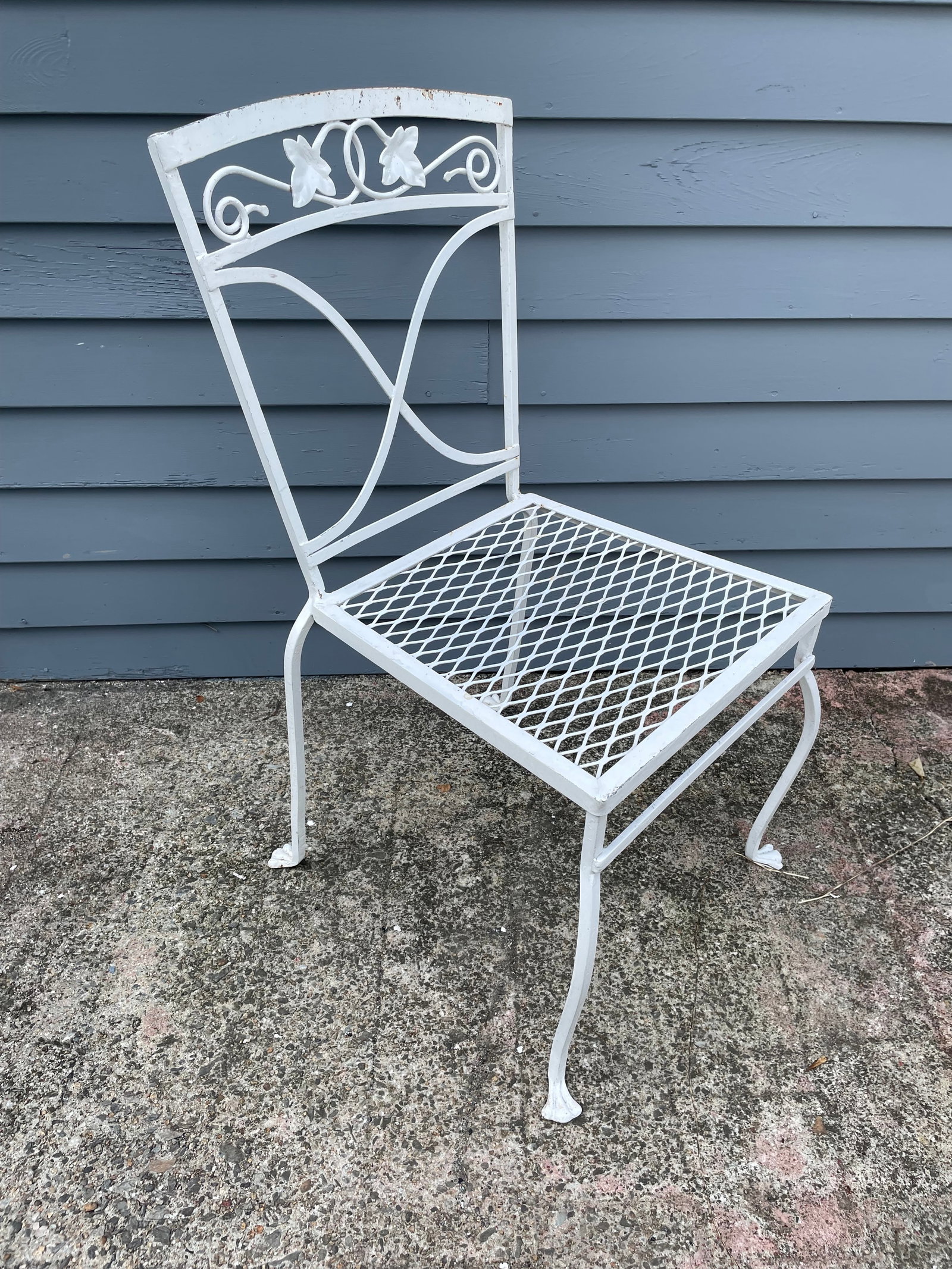 Vintage Salterini Maple Leaf Mount Vernon Wrought Iron Dining Chair - 9