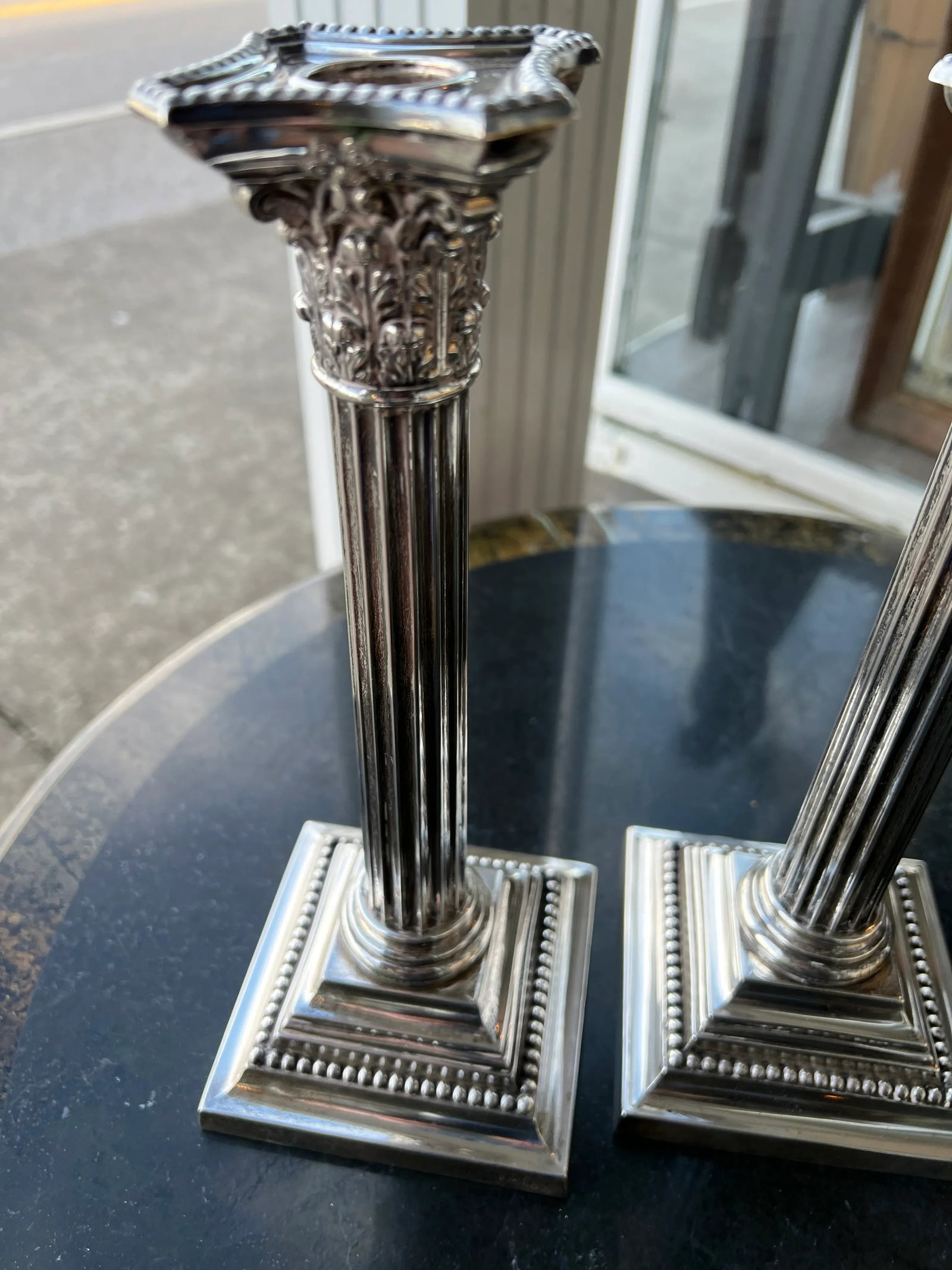 1900s Sterling Candlesticks - a Pair - 3