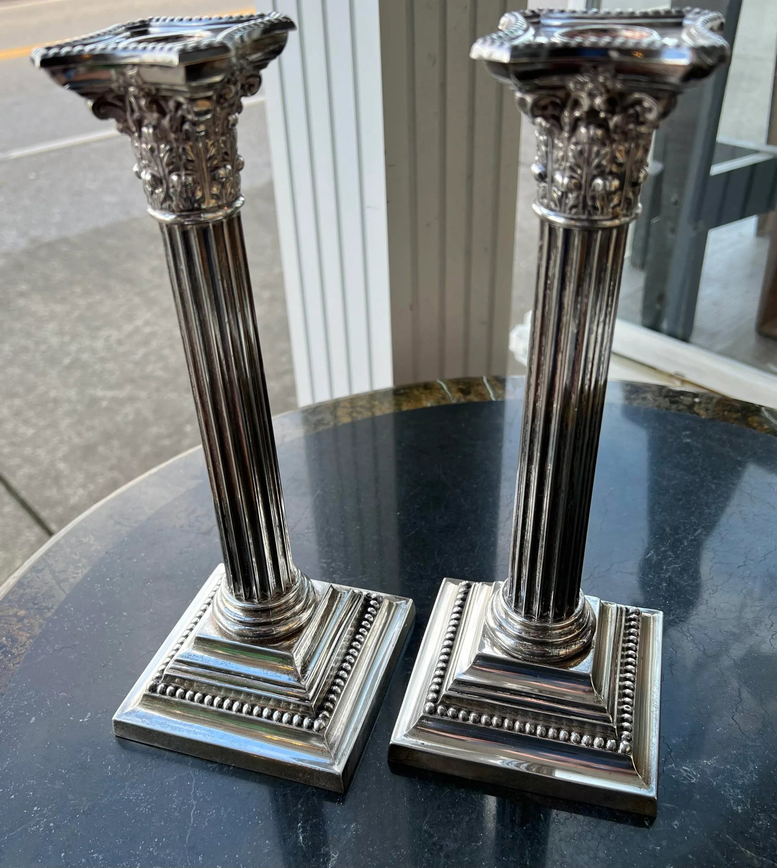 1900s Sterling Candlesticks - a Pair - 4