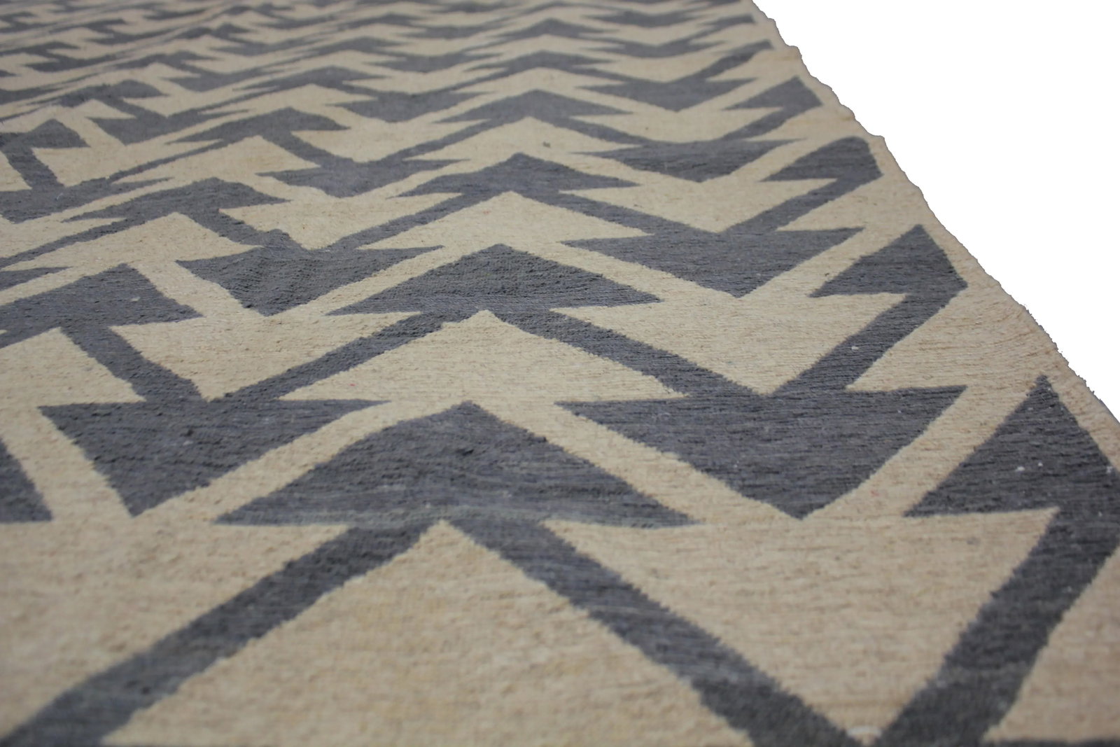 Hand Knotted Modern Sumak Kilim - 9'11" X 6'7" - 5