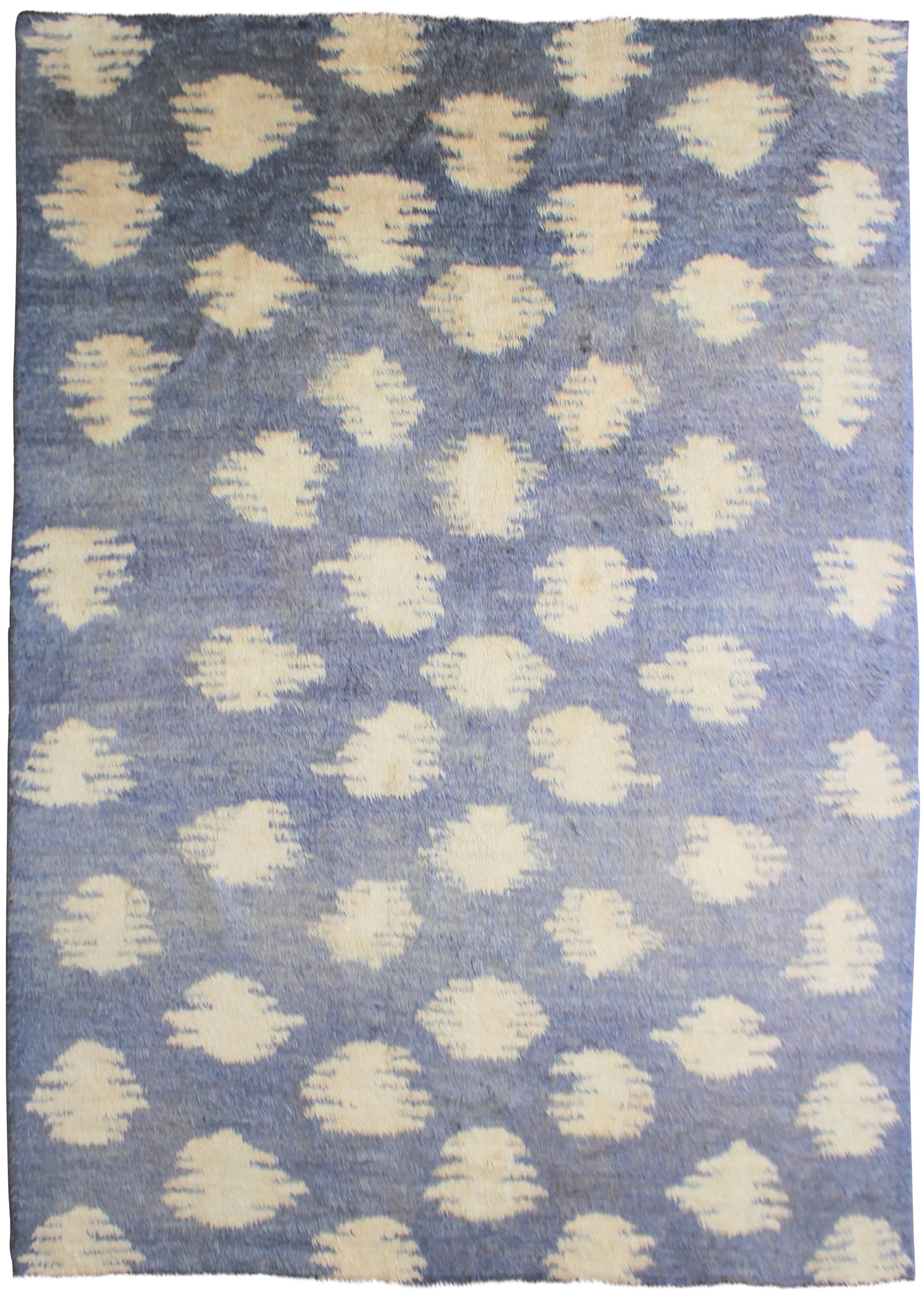 Hand-Knotted Ikat Rug - 10'0" X 8'3": This beautiful Ikat rug is hand knotted in 2020's in Afghanistan with Floral design woven of 75% wool and 25% cotton. This piece with it's amazing modern design will look great in any room, whether