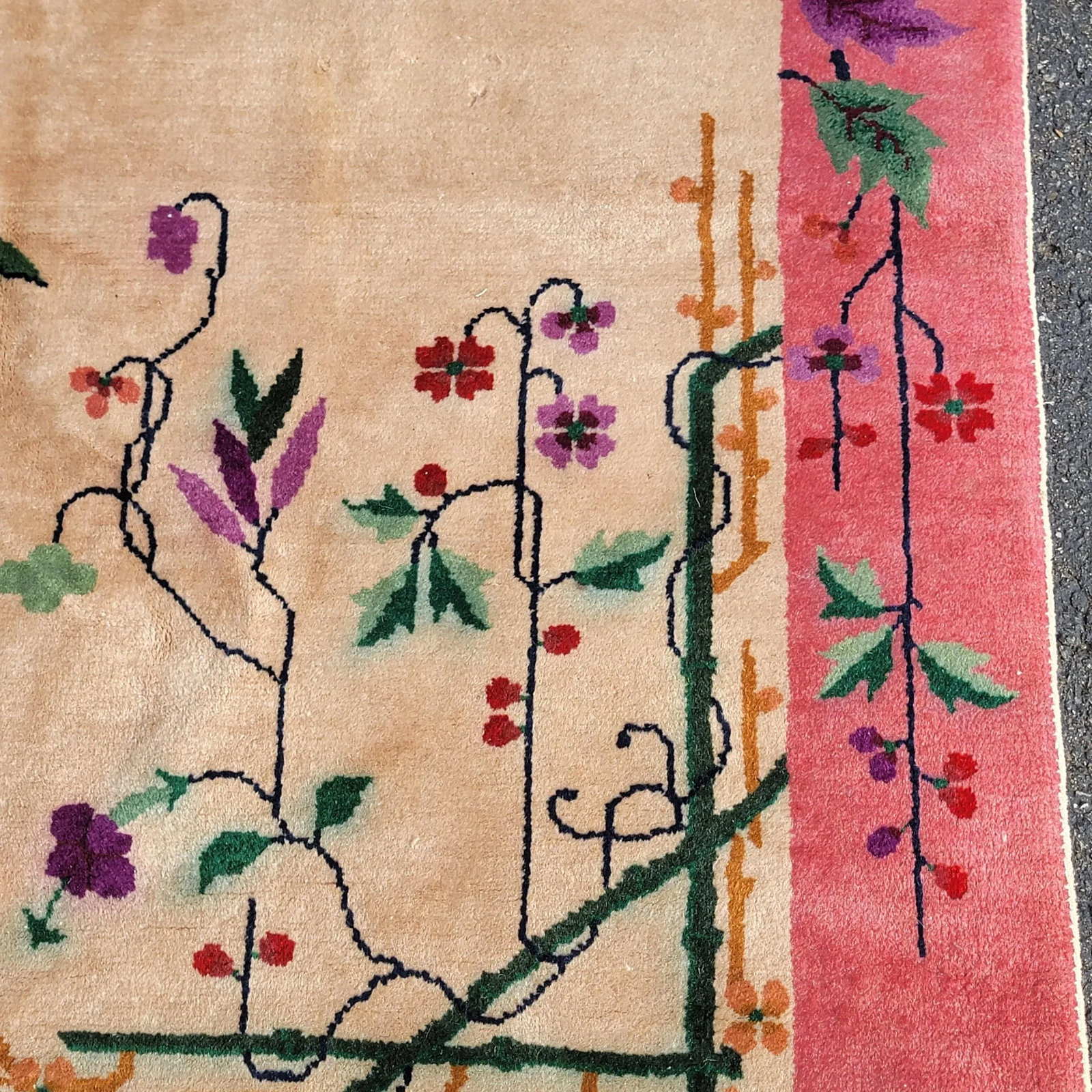 1940s Chinese Nichols Carpet Color Full 7 X 5 - 3