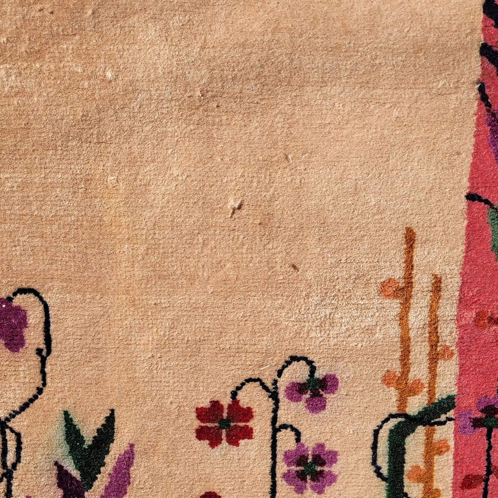 1940s Chinese Nichols Carpet Color Full 7 X 5 - 4