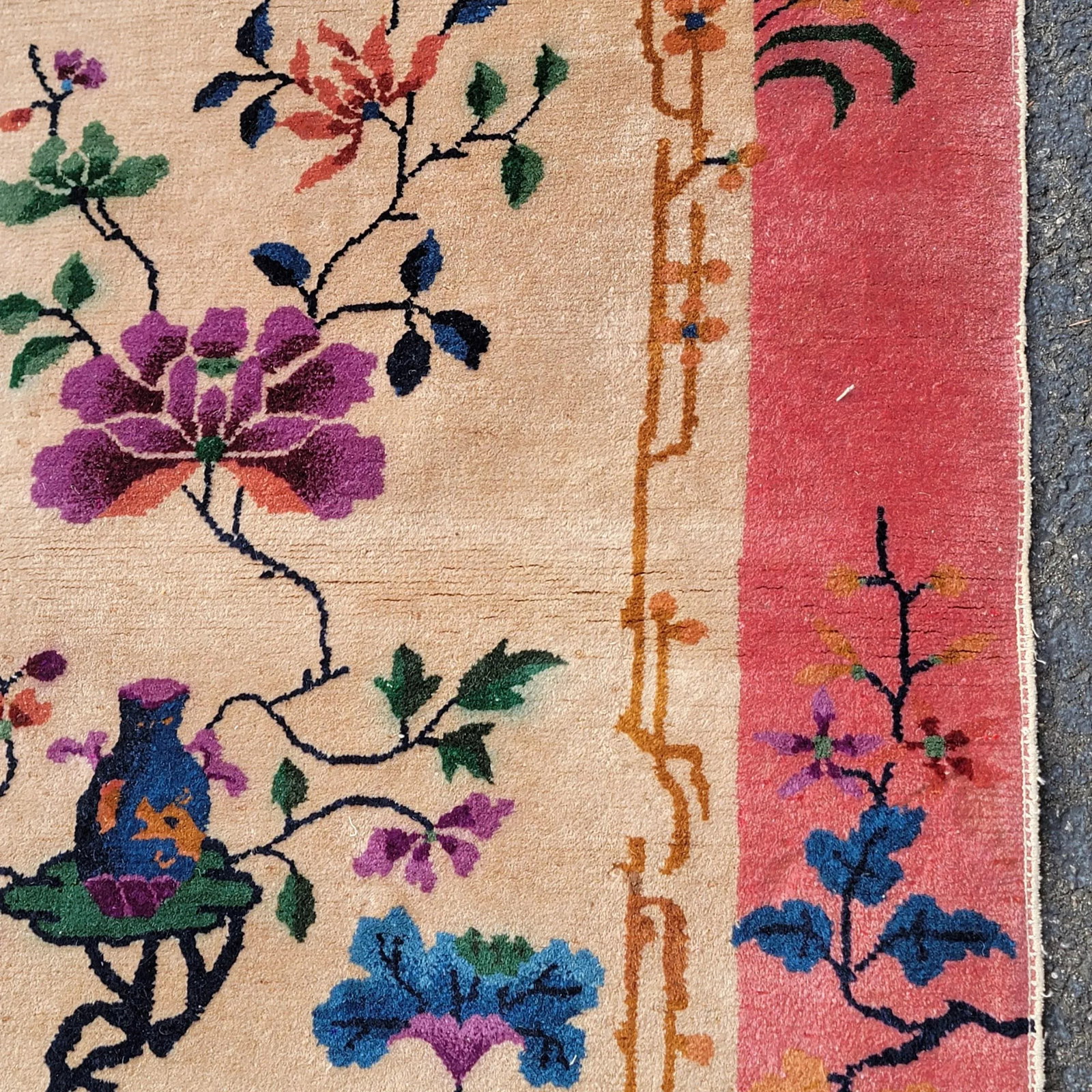 1940s Chinese Nichols Carpet Color Full 7 X 5 - 5