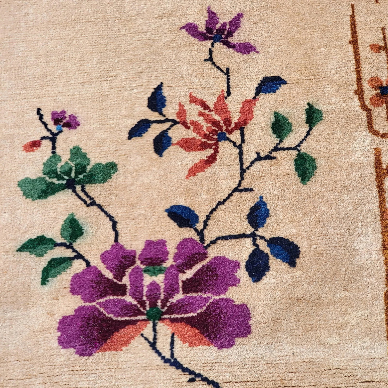1940s Chinese Nichols Carpet Color Full 7 X 5 - 6