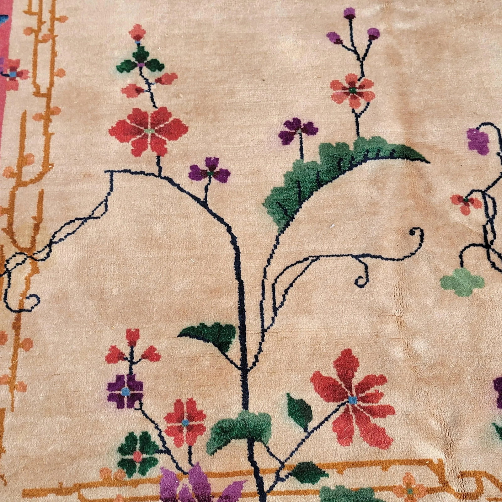 1940s Chinese Nichols Carpet Color Full 7 X 5 - 8