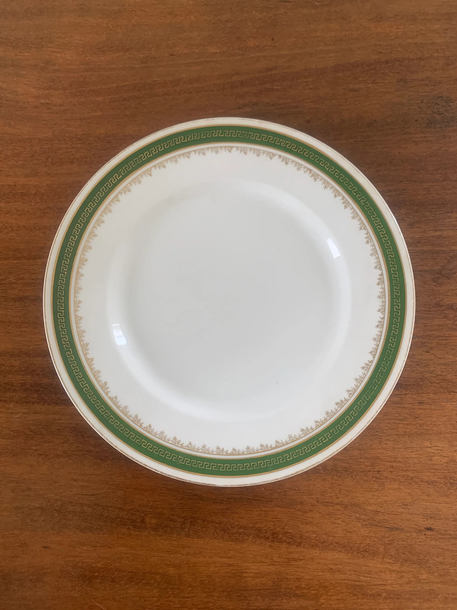 Antique German Greek Key Rimmed Luncheon & Salad Plates by C. Tielsch Altwasser, Service for Six - 4