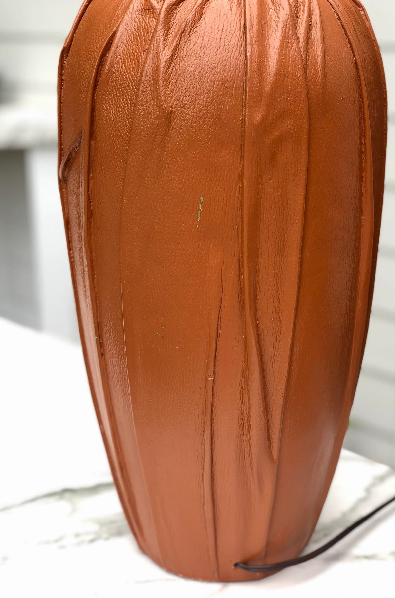 Leather Wrapped Mid-Century Lamps - a Pair - 10