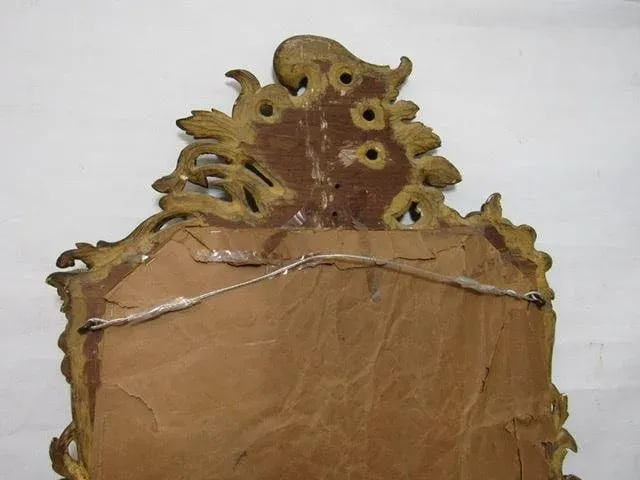 Antique Italian Gilt Wood Carved Mirror - 12