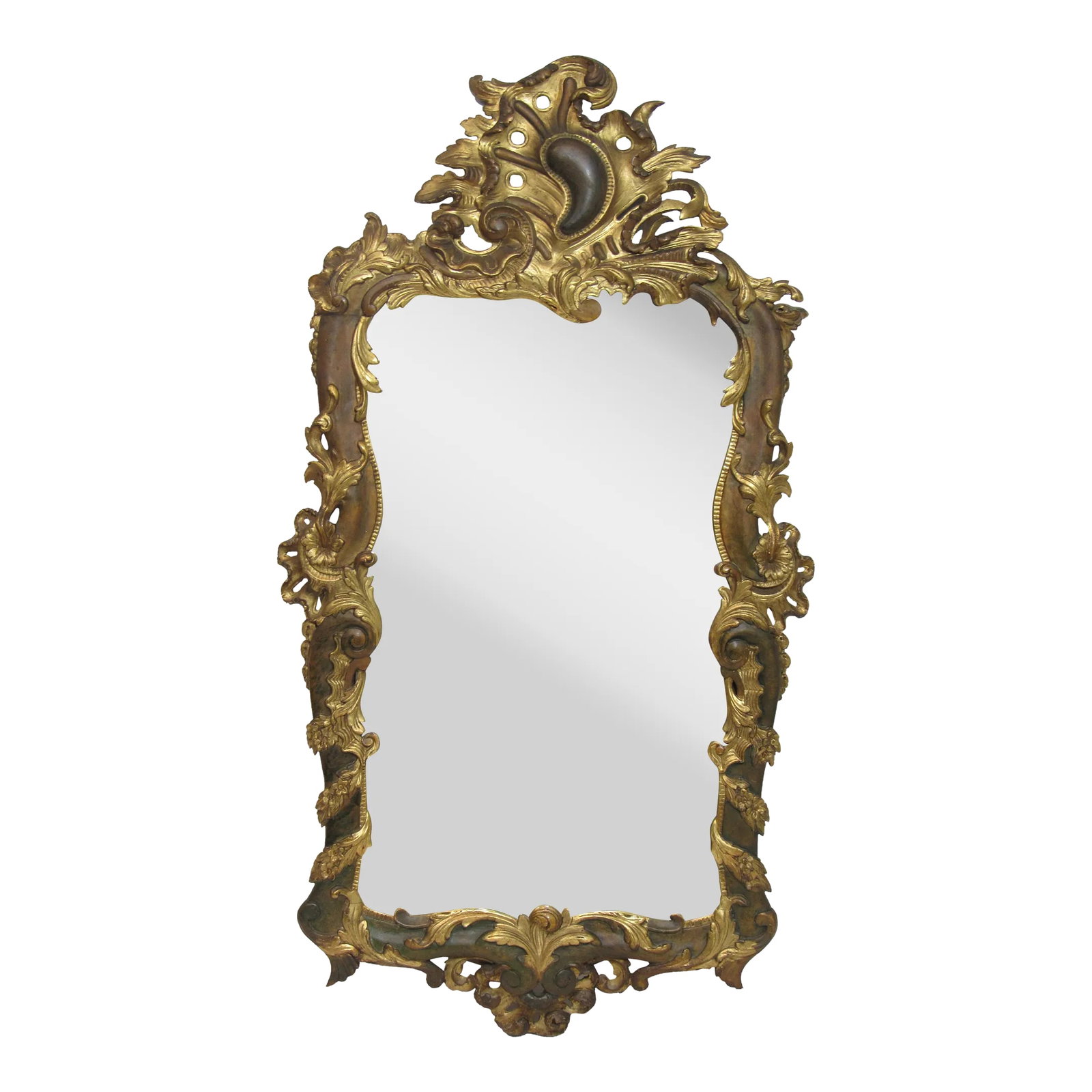 Antique Italian Gilt Wood Carved Mirror (1 of 13)