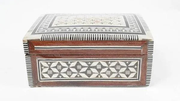 Inlaid Wood Jewelry Boxes - A Pair - 4