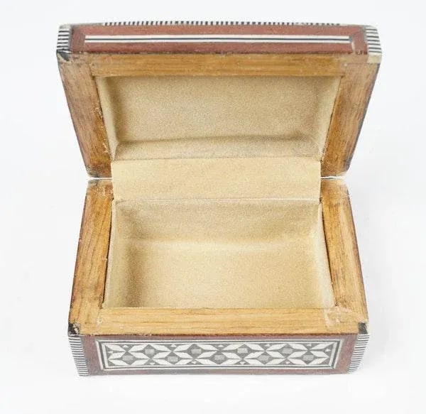 Inlaid Wood Jewelry Boxes - A Pair - 5