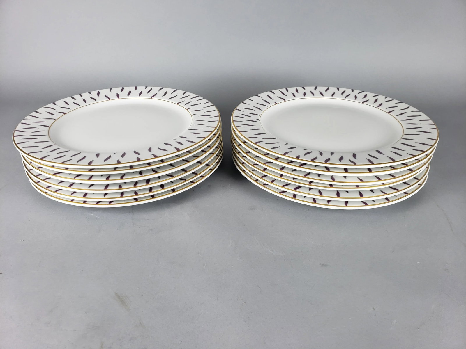 Bernaud Limoges Dinner Plates - Set of 12 - 2