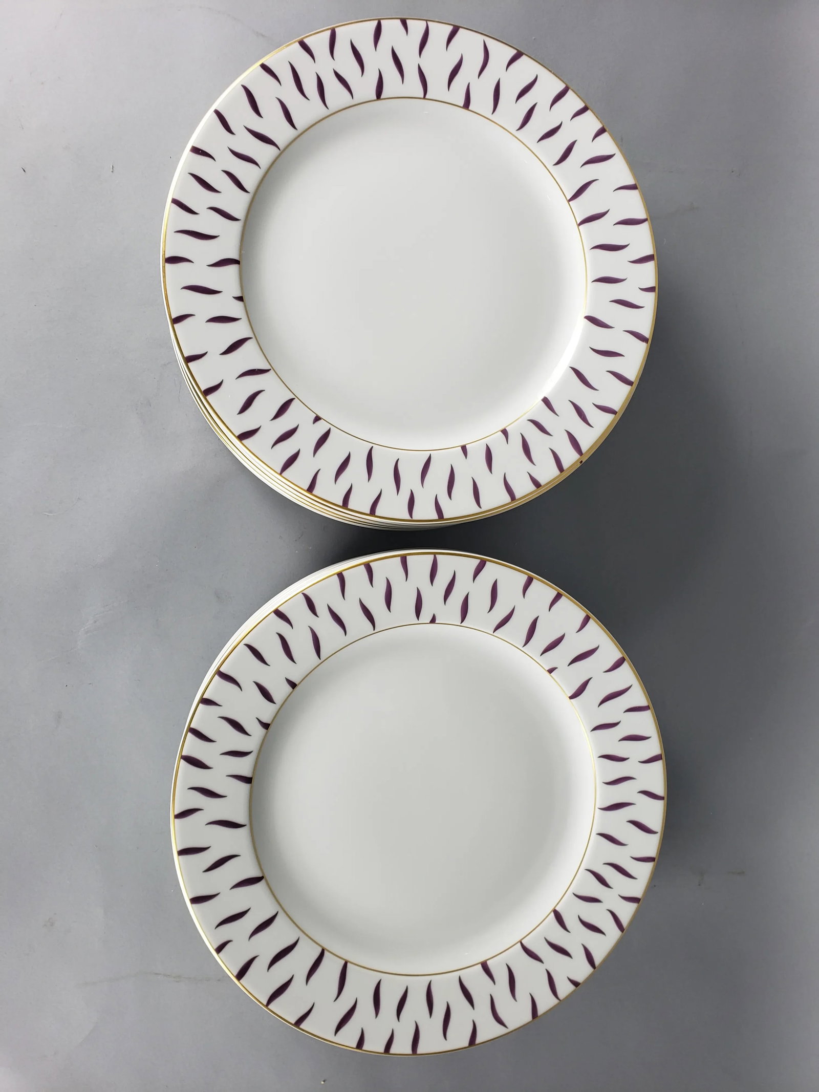 Bernaud Limoges Dinner Plates - Set of 12 - 7
