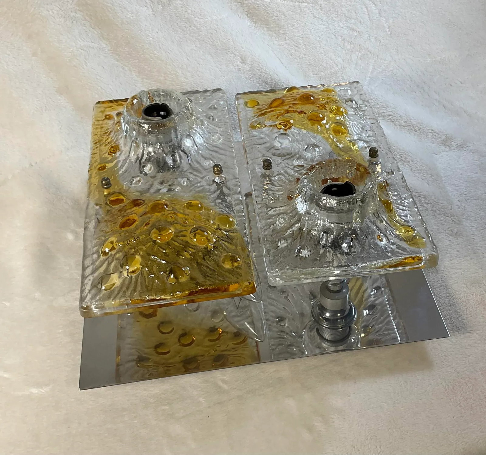Italian Murano Glass Wall Sconce by Mazzega, Circa 1960's - 13