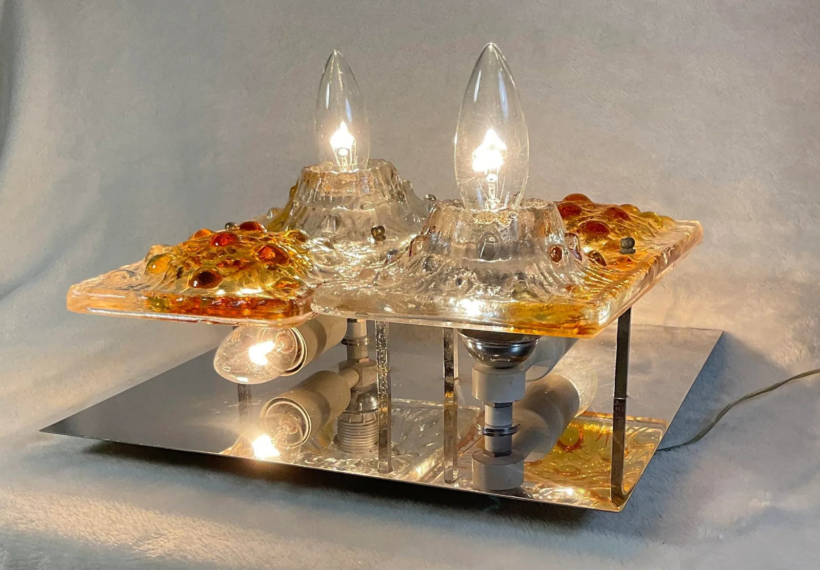 Italian Murano Glass Wall Sconce by Mazzega, Circa 1960's - 9