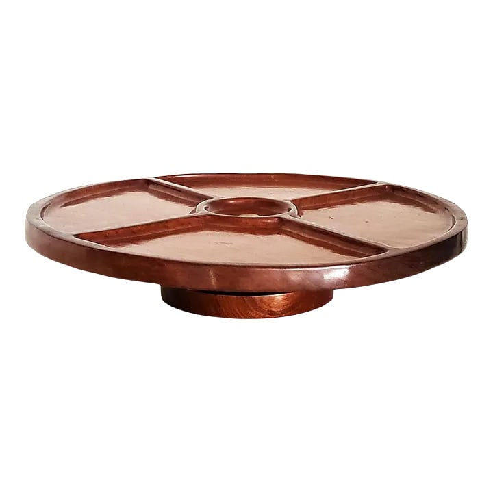 Mid Century Mahogany Lazy Susan