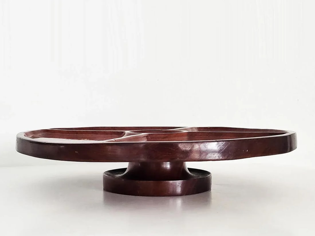 Mid Century Mahogany Lazy Susan - 3