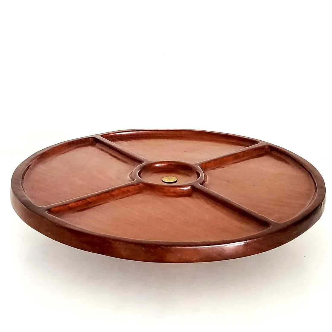 Mid Century Mahogany Lazy Susan - 4