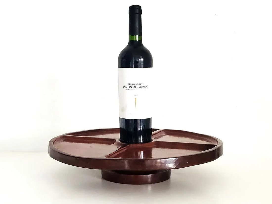 Mid Century Mahogany Lazy Susan - 7