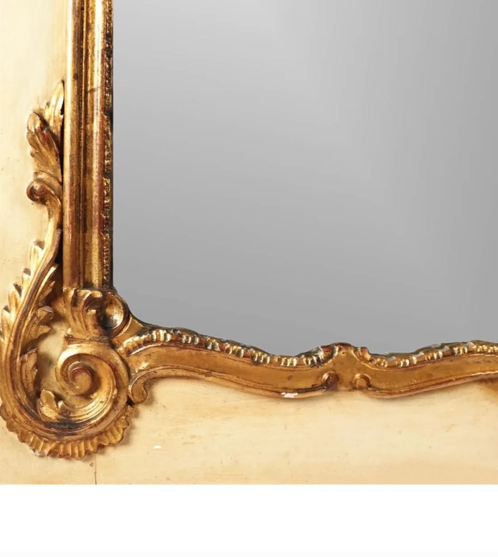 Vintage Neoclassical Style Giltwood Trumeau Mirror - 7