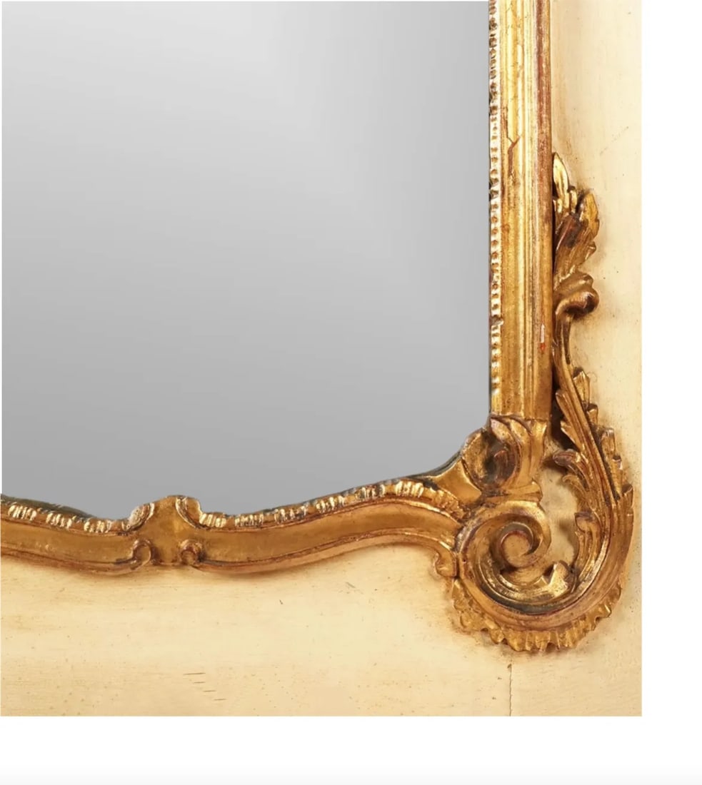 Vintage Neoclassical Style Giltwood Trumeau Mirror - 8
