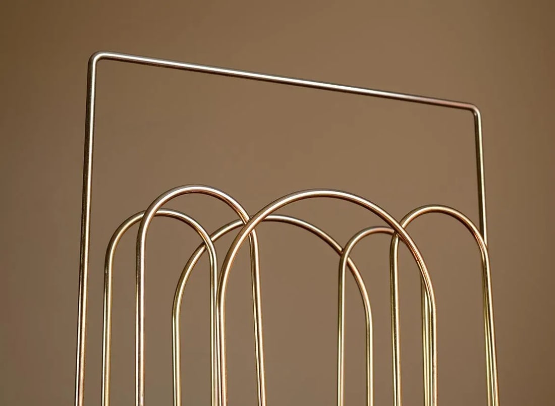 1950s Mid-Century Modern Brass Magazine Rack - 7
