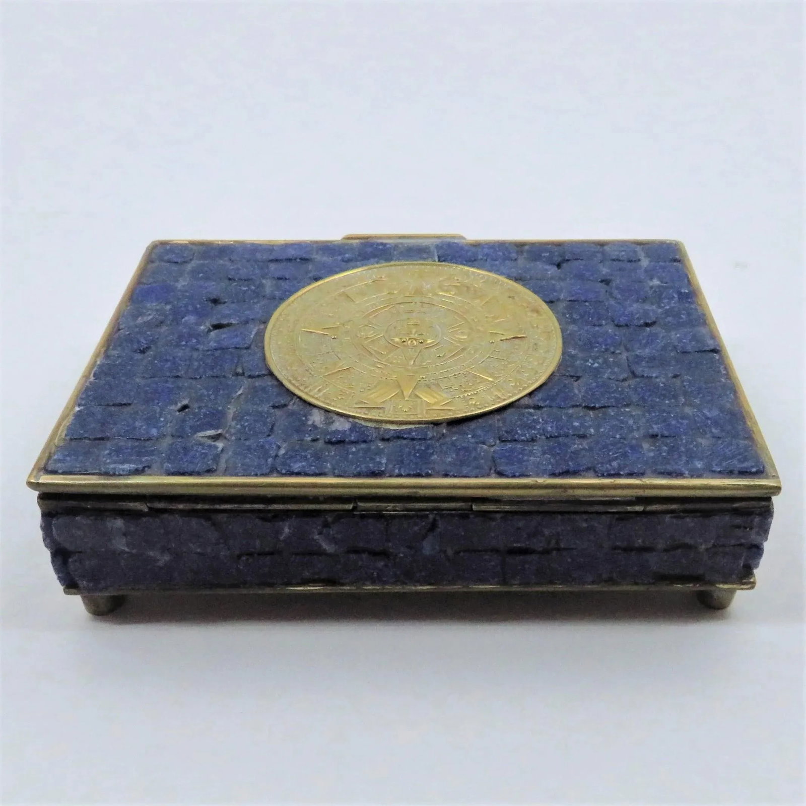 Salvador Teran Glass Mosaic & Brass Box - 4