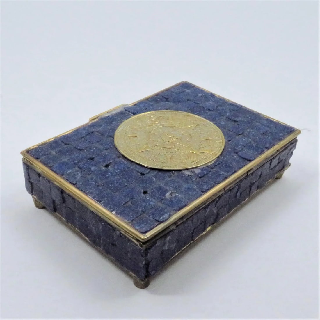 Salvador Teran Glass Mosaic & Brass Box - 5