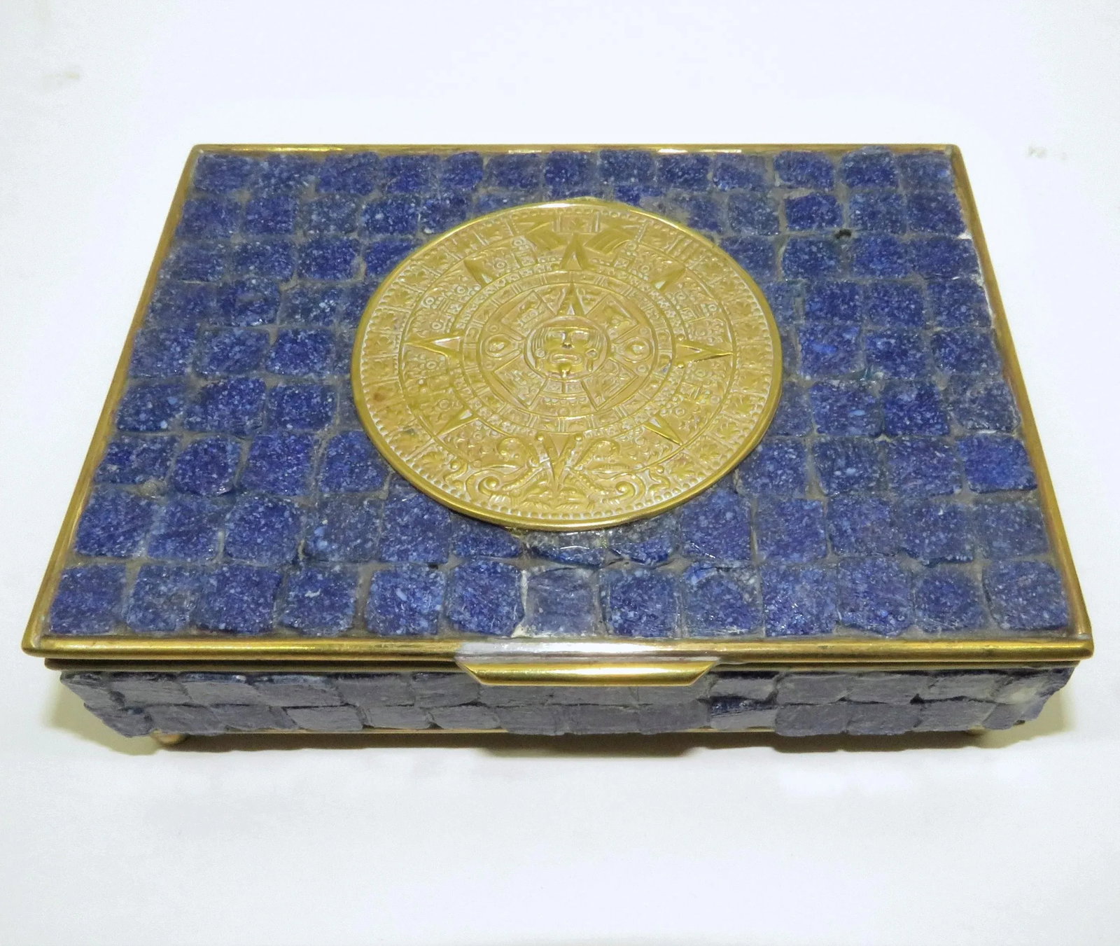 Salvador Teran Glass Mosaic & Brass Box - 8
