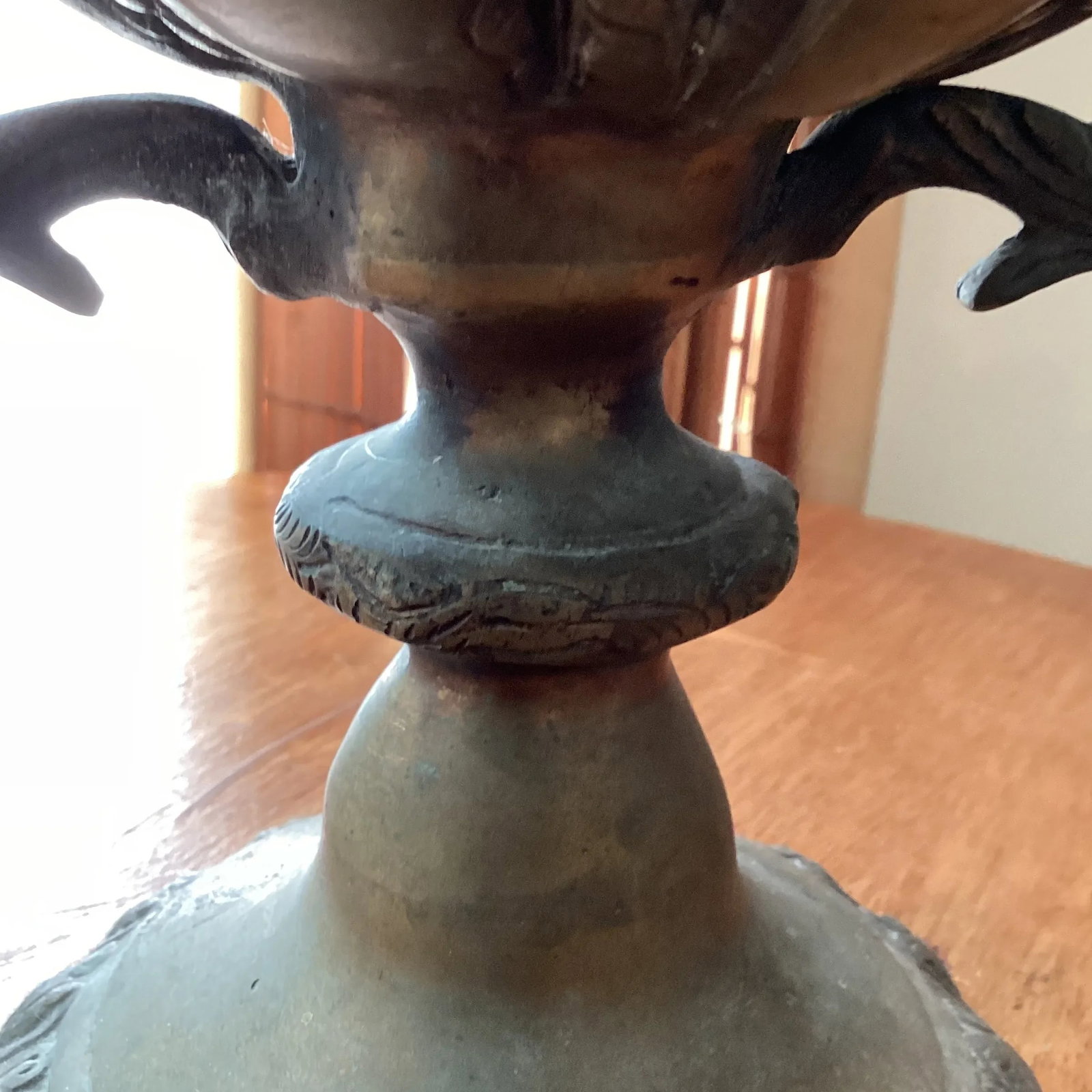 Antique 18th Century Brass Bronze French Style Goblet Urn Vase or Planter Ornate Loving Cup Anita Sp - 8