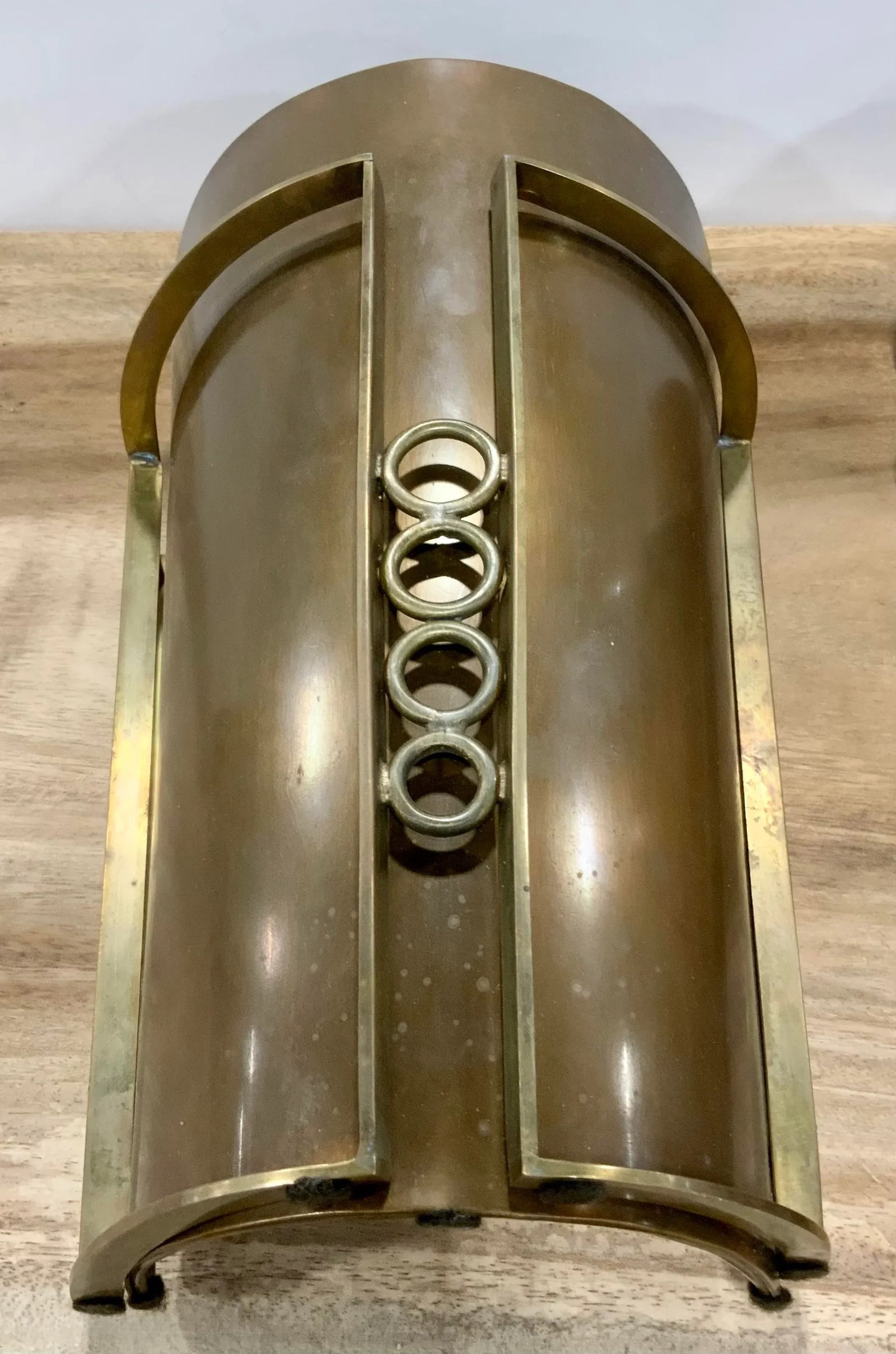 Mid-Century Modern Style Demi-Round Candle Sconces Pair - 2
