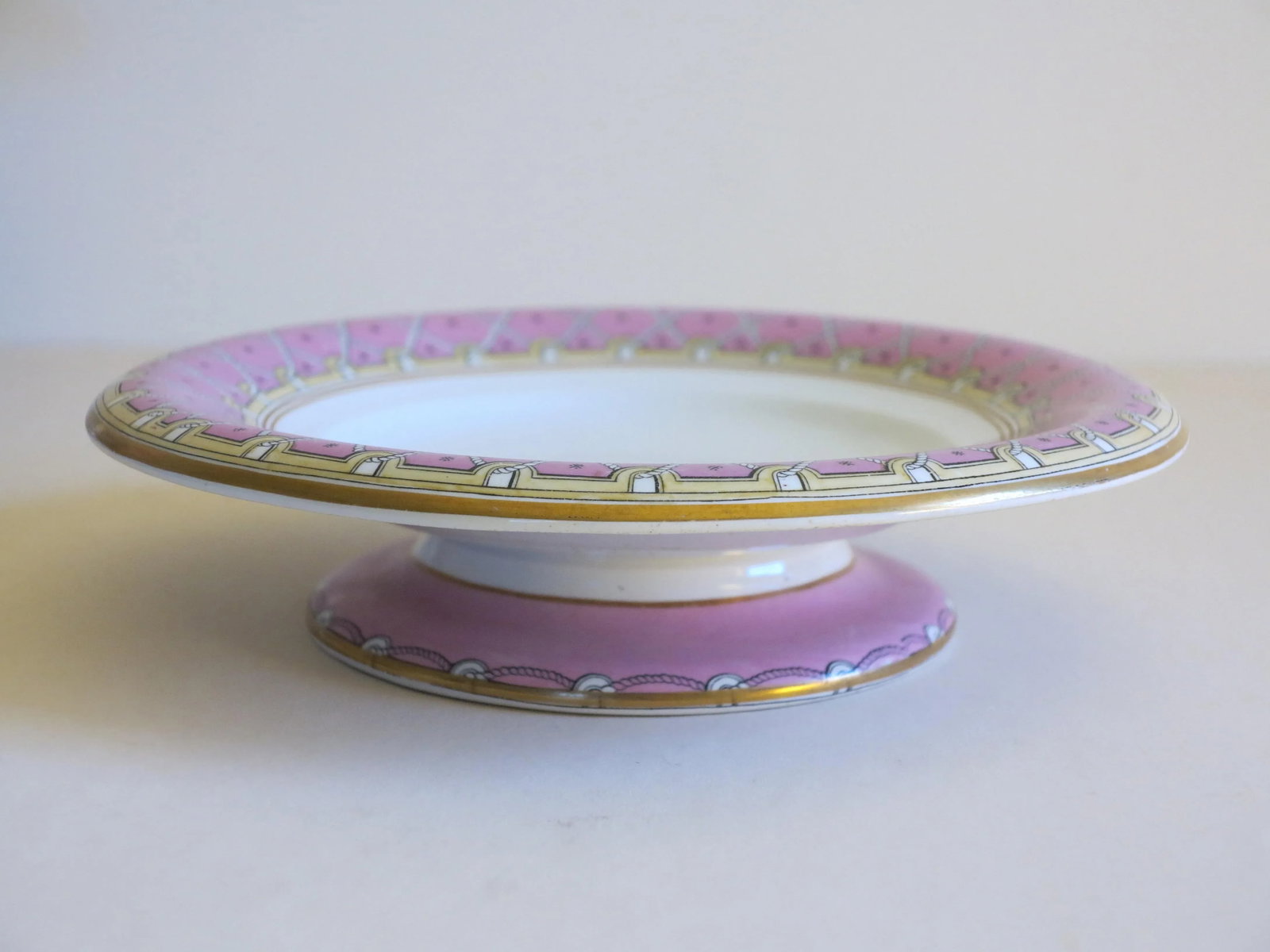 1865 Antique Wedgewood Pearlware Footed Serving Tazzas - A Pair - 2