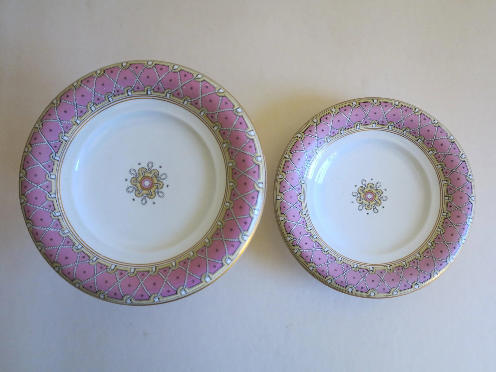 1865 Antique Wedgewood Pearlware Footed Serving Tazzas - A Pair - 3