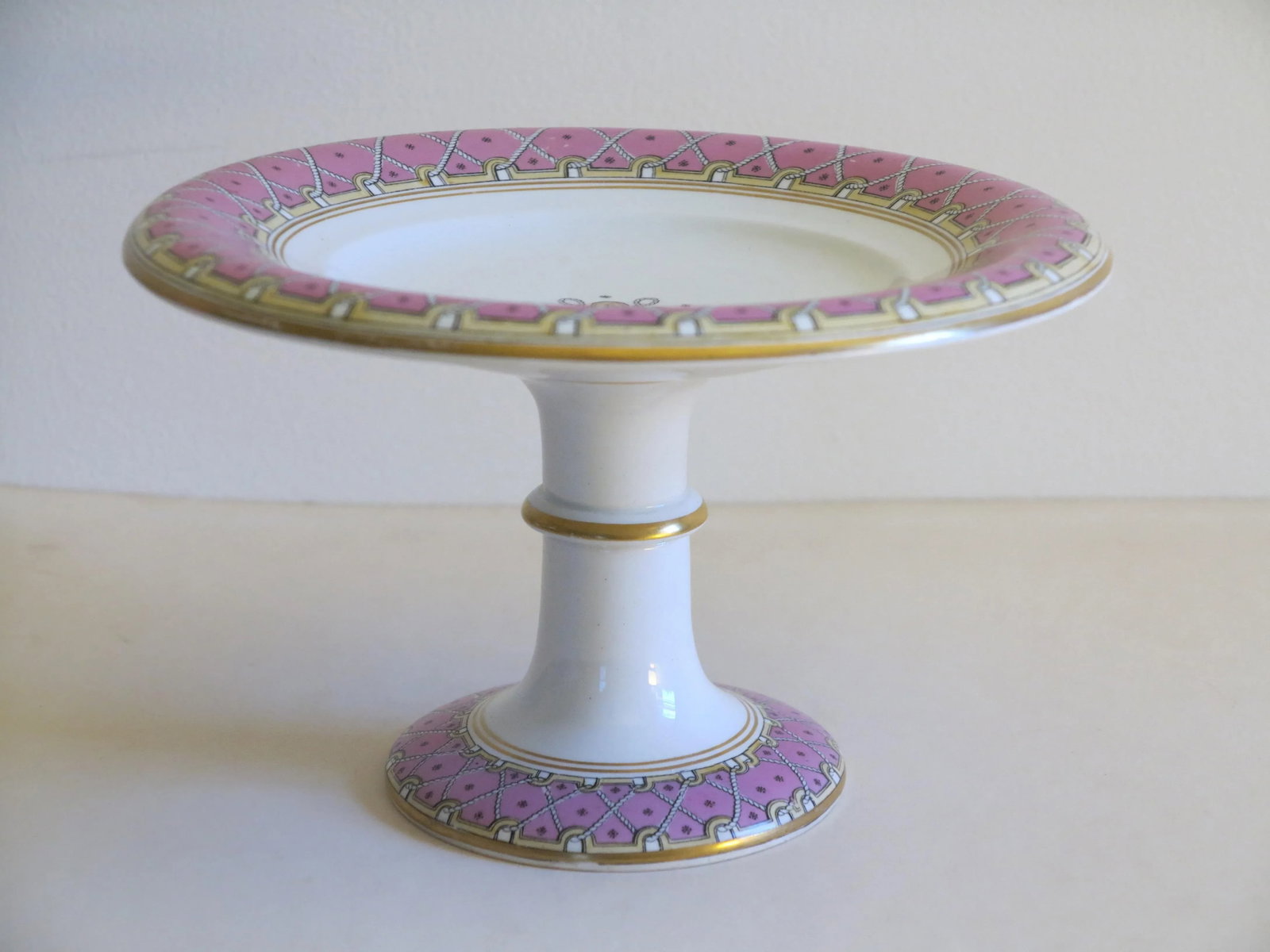 1865 Antique Wedgewood Pearlware Footed Serving Tazzas - A Pair - 4