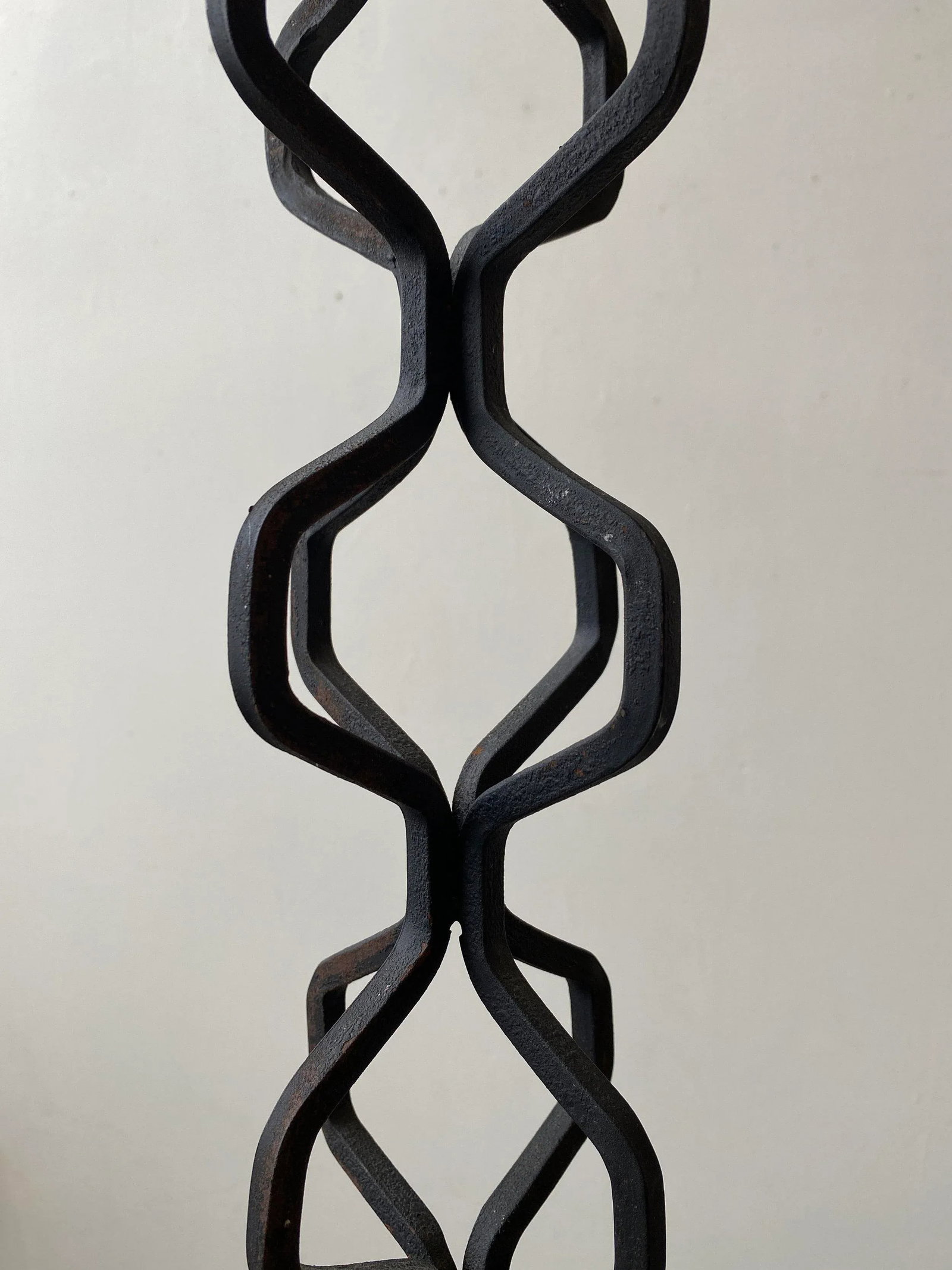 Vintage Wrought Iron Undulating Floor Candelabra, Circa 1970s - 11