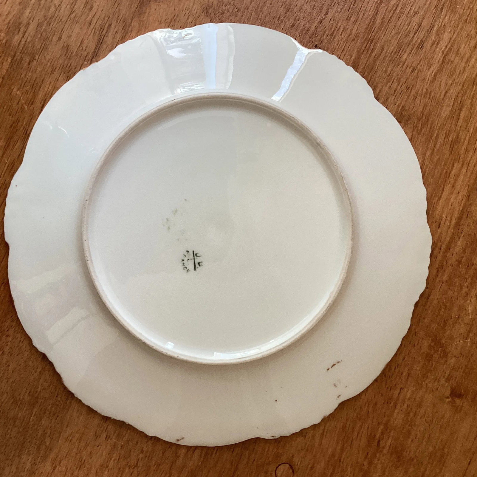 Jpl Limoges Hand Painted Pink Roses & Gold Cake Plate Circa 1900 - 11