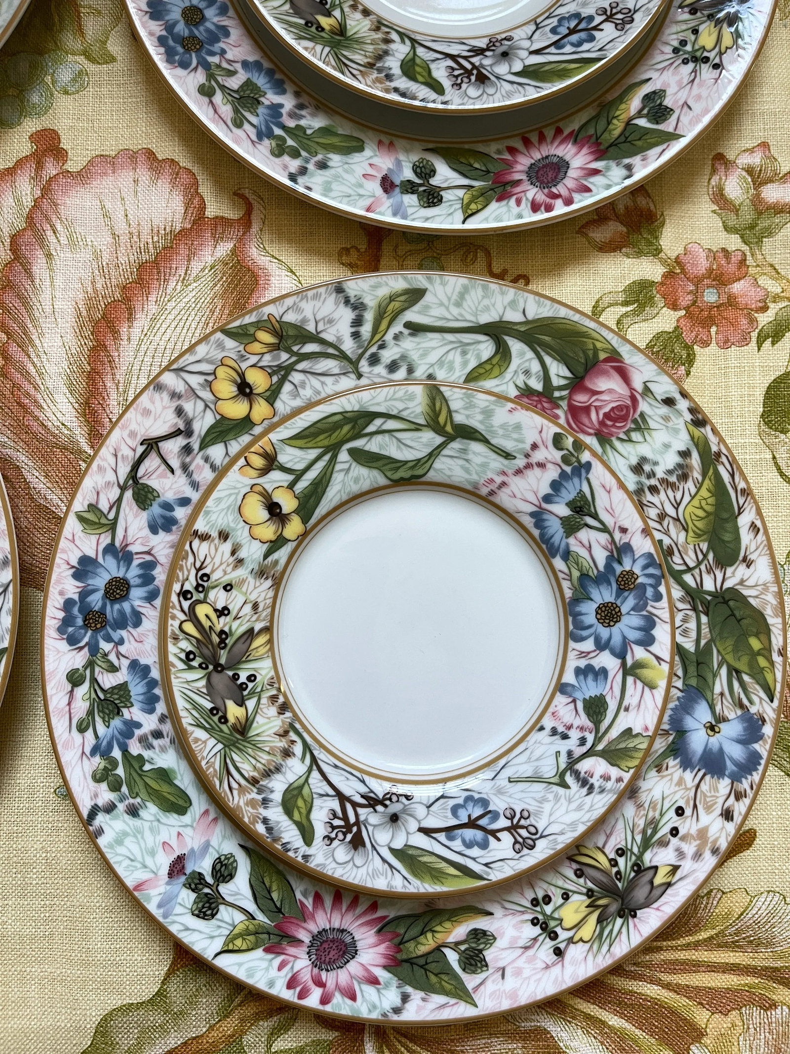 1990s Fitz & Floyd Summer Fern Plates - Set of 8 - 4