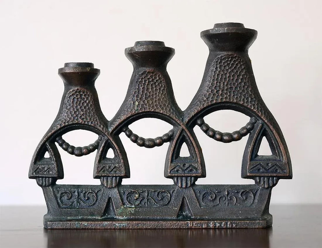 Mid-Century Cast Iron Russian Matryoshka Candelabra - 4