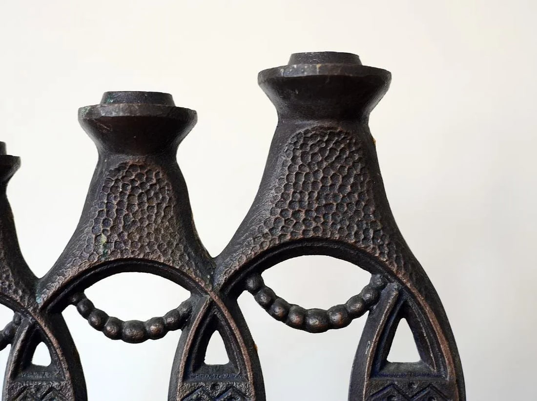 Mid-Century Cast Iron Russian Matryoshka Candelabra - 5