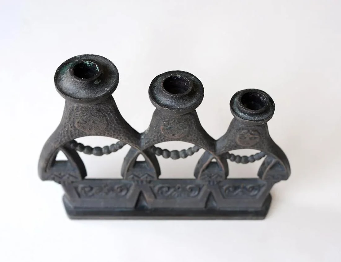 Mid-Century Cast Iron Russian Matryoshka Candelabra - 6