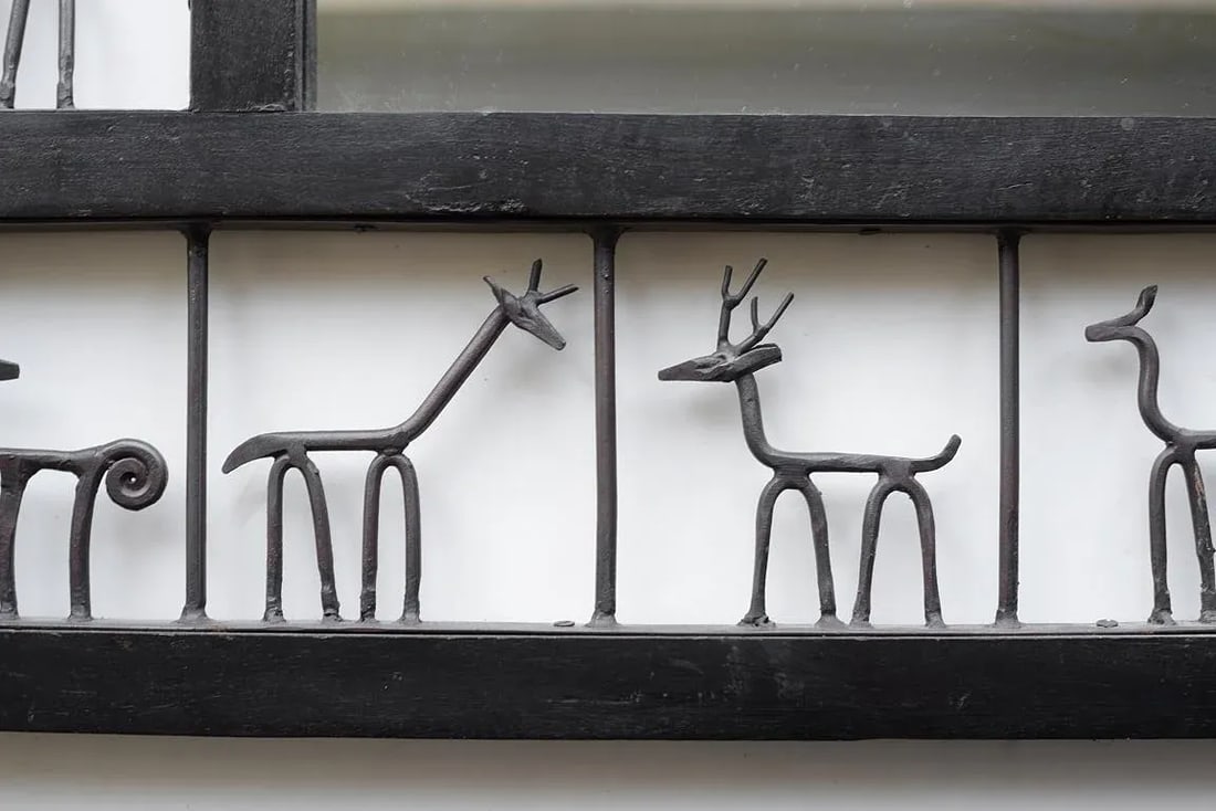 Mid-Century Frederic Weinberg Style Square Mirror With Animal Motifs - 6