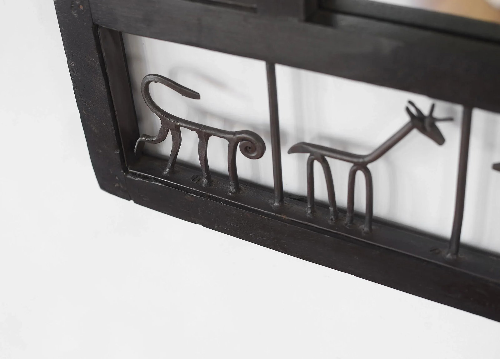 Mid-Century Frederic Weinberg Style Square Mirror With Animal Motifs - 8