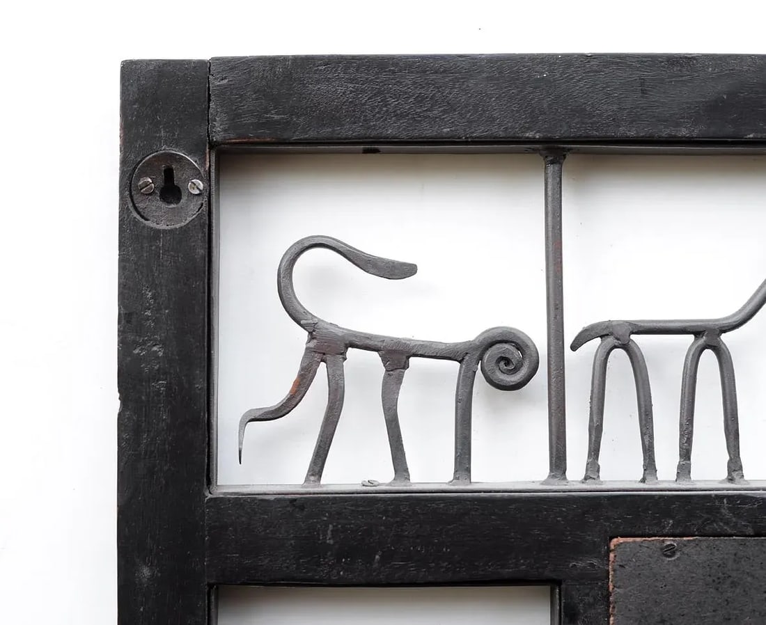 Mid-Century Frederic Weinberg Style Square Mirror With Animal Motifs - 9
