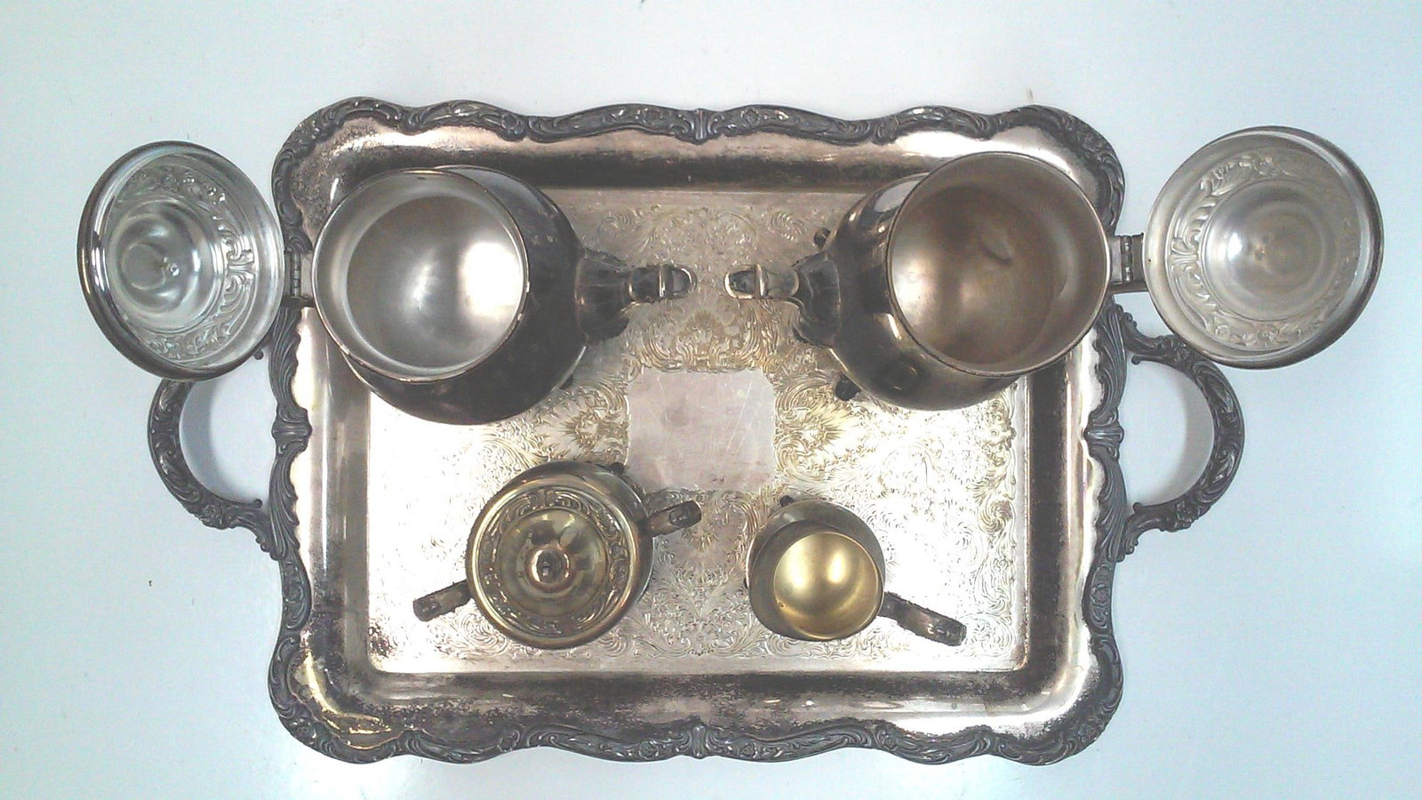 Rogers Silverplate Coffee and Tea Service & Tray - 5 Pieces - 2