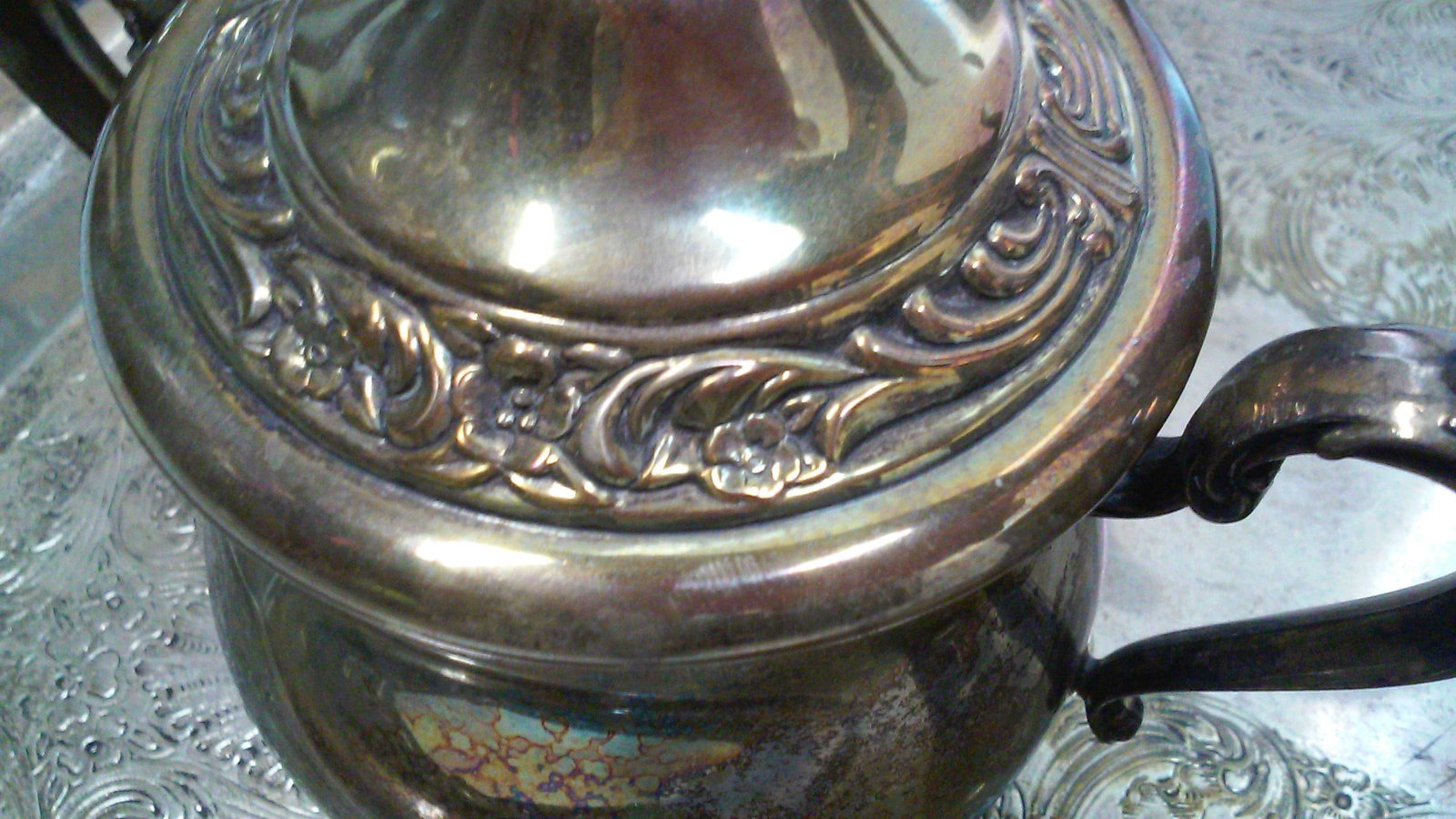 Rogers Silverplate Coffee and Tea Service & Tray - 5 Pieces - 7