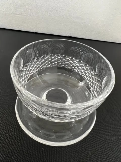 Vintage Waterford Crystal "Collen" Footed Dessert Bowls- Set of 8 - 6