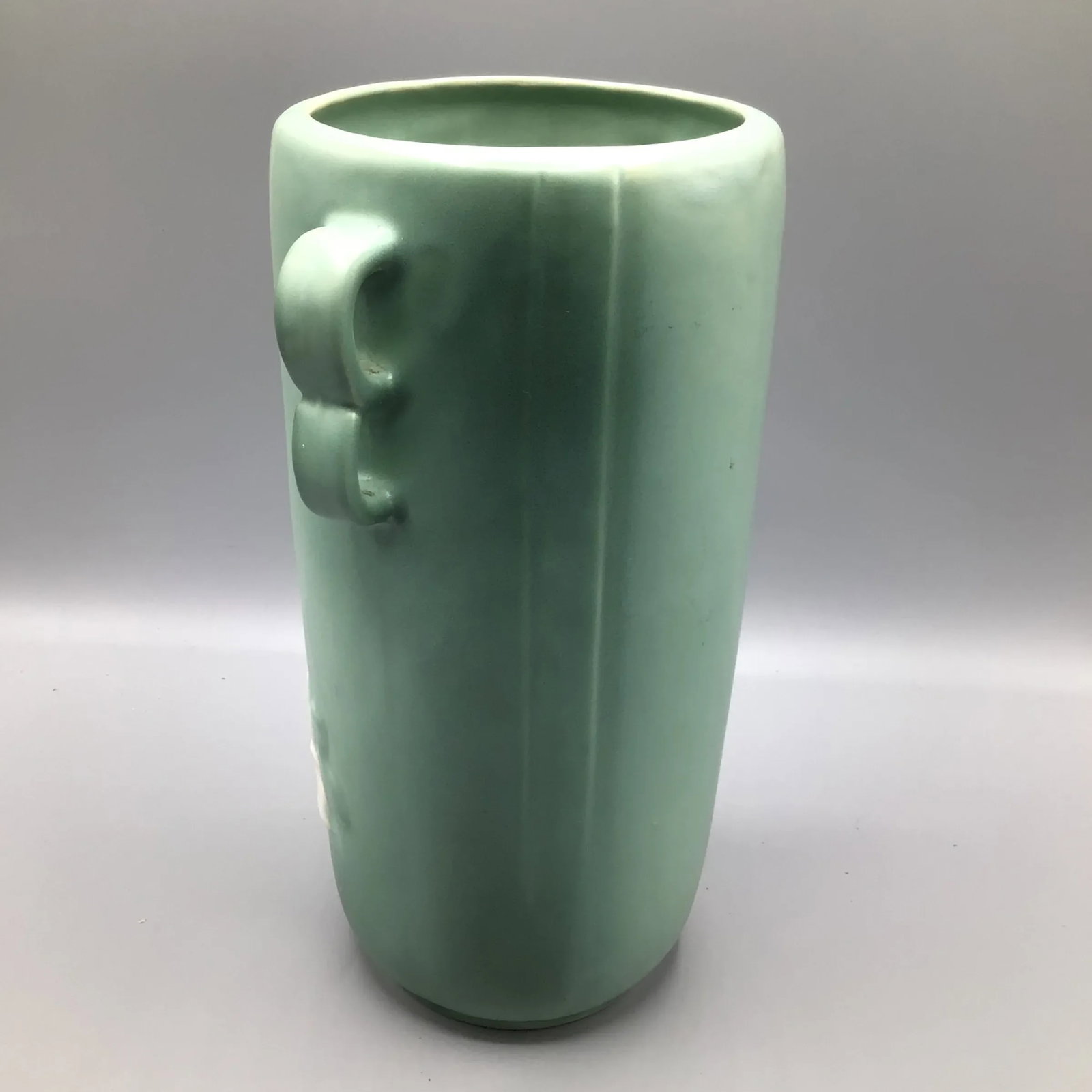 Weller Pottery Wild Rose Double Loop Handled Vase - 4
