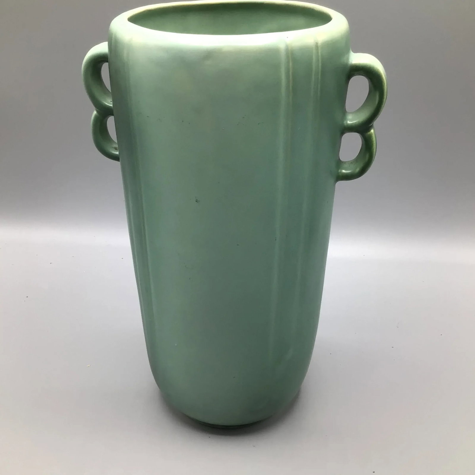 Weller Pottery Wild Rose Double Loop Handled Vase - 5